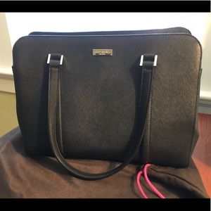 Kate Spade satchel in black Saffiano leather